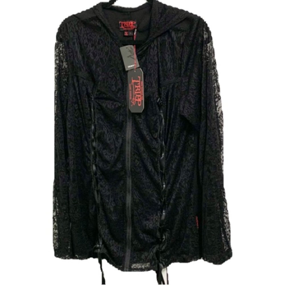 Torrid x Tripp NYC Lace Stretchy Hoodie Jacket - 1X - 14/16 - NEW